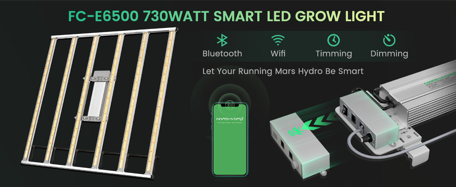 1mars hydro fc-e6500 led smart grow tent system fully automated with app control