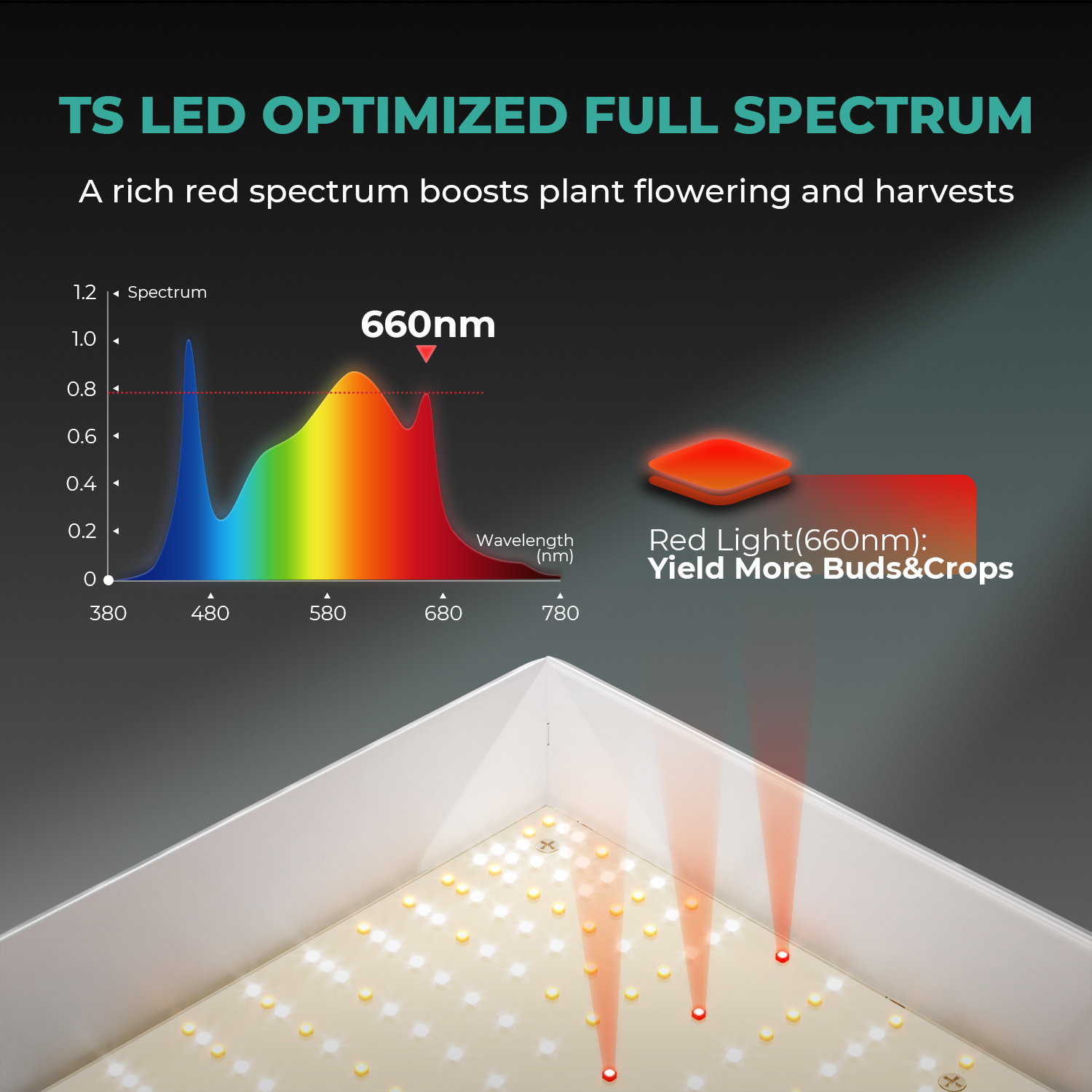 TS 3000（範囲150x150CM / 405W）植物育成LEDライト