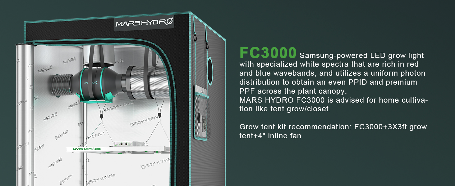 Mars Hydro Smart Grow System FC3000 LED Grow Light-7